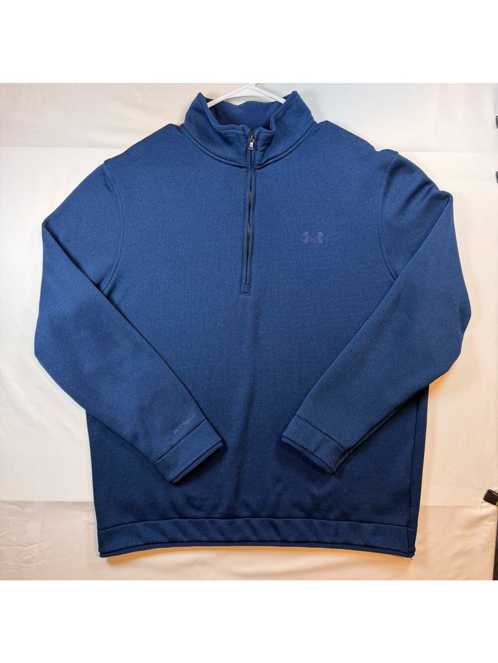 Under Armour ColdGear Loose 1/4 Zip Pullover Blue Mens Size XL